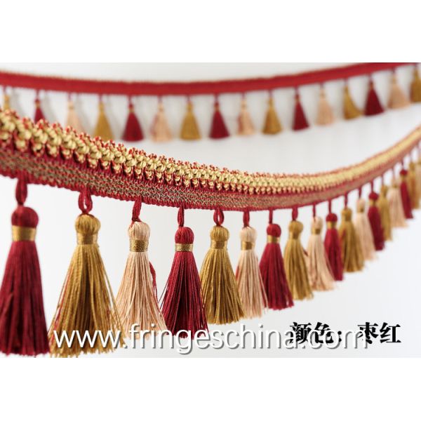 Handmade fashionable chain beads lace tassels fringes for curtain/sofa/pillow/stage decoration