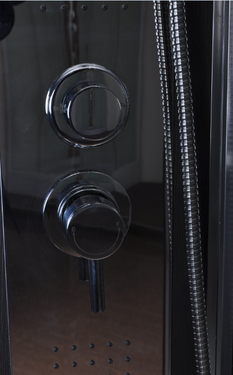 CE Approved Quadrant Shower Cubicles Normal Temperature With Grey Tempered Shelf