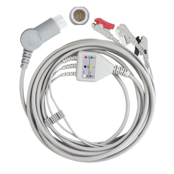 Buy 2.4m ECG Cables And Leadwires Round 12 Pins Plug Compatible With HP at wholesale prices