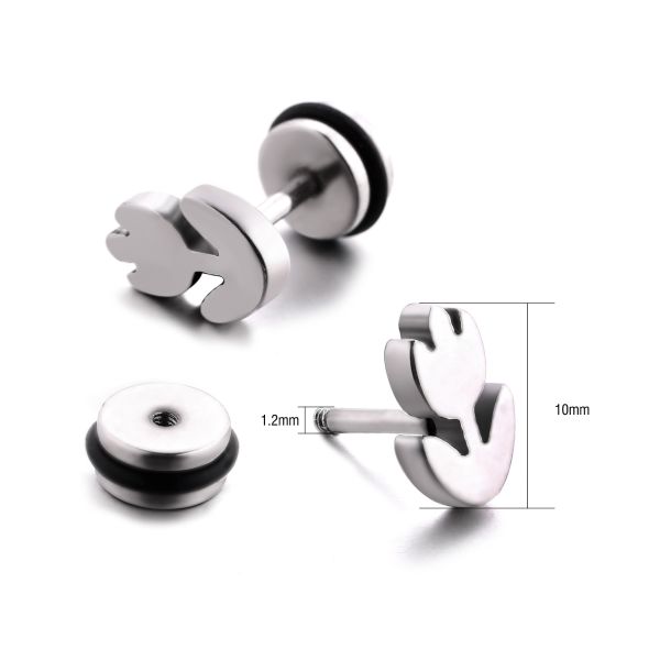 Wholesale cheap price stainless steel body jewelry flower stud earrings for women