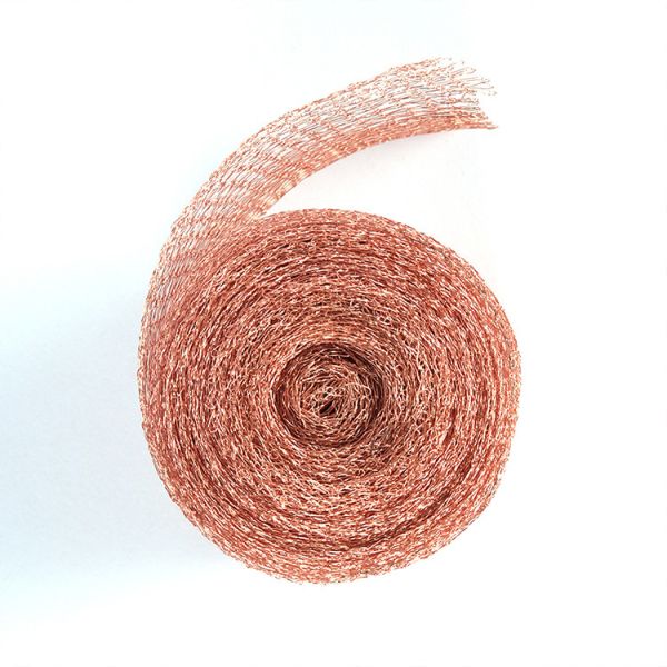 Copper Wire Knitted Rodent Mesh Rustproof 0.2mm/0.28mm Wire 127mm 15.2m Length