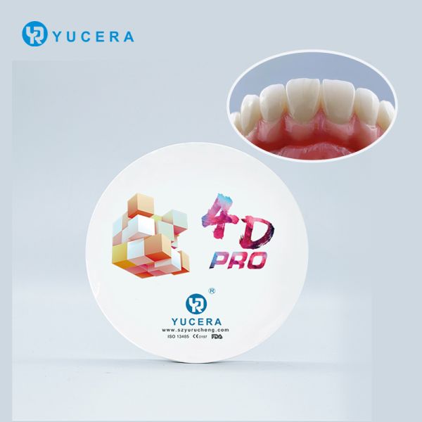Yucera Cheap Multilayer Zirconia Blocks B1/C2 Colors 4D Dental CAD/CAM