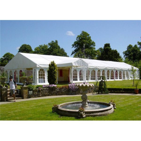 UV - Resistant Aluminum PVC Canopy Tent With VIP Wooden Flooring
