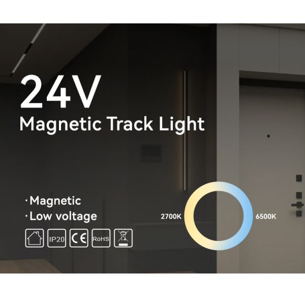120 Degree Beam Angle Magnetic Track Lamp 24VDC Magnetic Flood Light Track Lighting