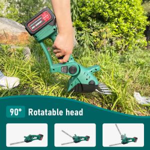 Lightweight Lithium Hedge Trimmer With Detachable Grass Cutting Head Versatile