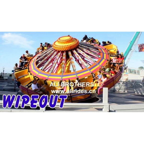 Wipeout Carnival Ride Automatic Up Down Turn Around!! Theme Park Hully Gully Rides For Sale