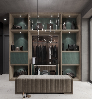 Customizable Solid Wood Wardrobe for End Bedroom Organization and Storage