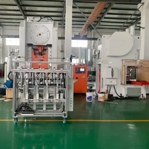 Fully Automatic Aluminium Foil Food Container Making Machine With 4 Cavities