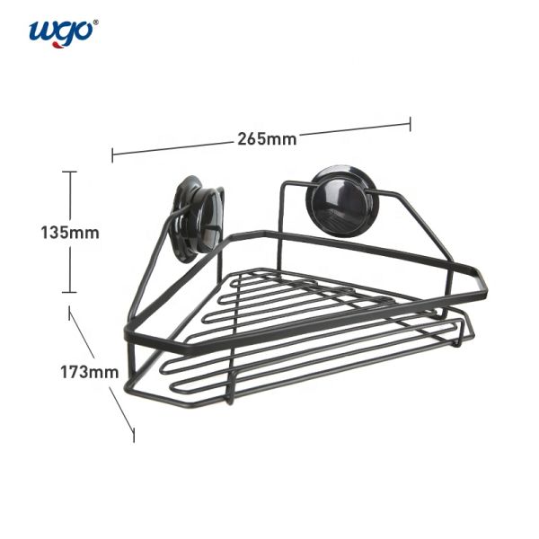 Stainless Steel Surface Painted Finshed Bath Corner Shelf Black Oxidation Treatment