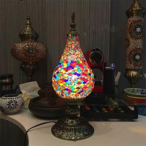 Turkish Mosaic Table Lamp Mediterranean Retro Stained Glass industrial table