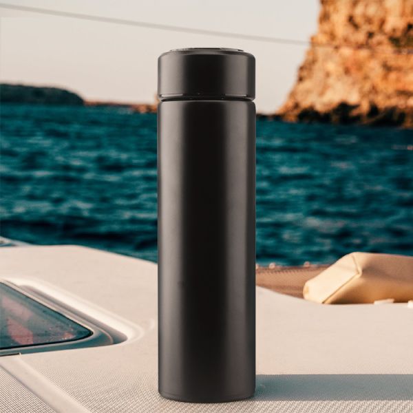 Stainless Steel Vacuum Travel Mug Insulated Display Smart Water Bottle Metal Thermos Flask