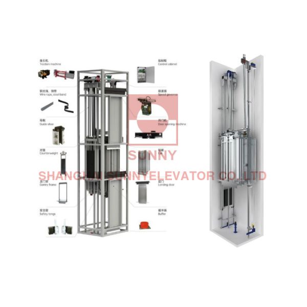 Hydraulic AC Servo Drive Residential Home Elevators Load 400kg
