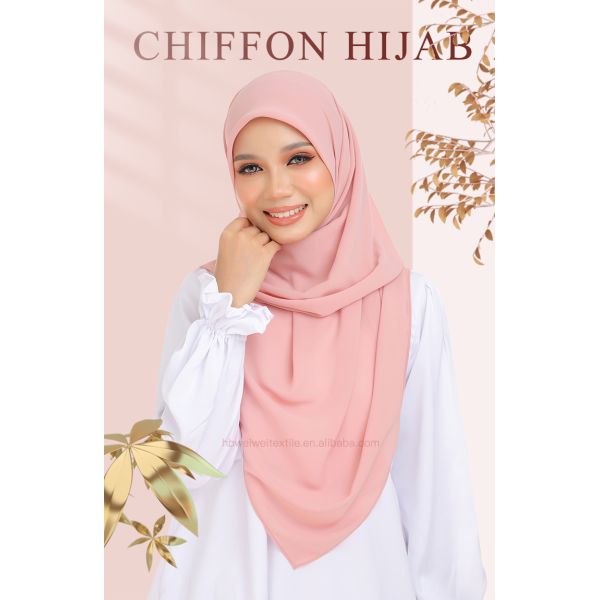 Wholesale Cheap Solid Plain Islamic Long Soft Headband Headscarf Summer Printed Muslim Diamond Chiffon Hijab Scarves