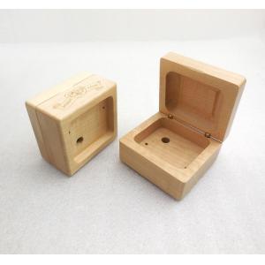 Small Natural Wooden Jewelry Box Hinged Blank DIY