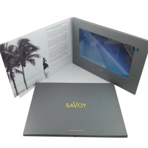 HD IPS LCD Video Brochure Card Handmade 256MB Memory Made By Artificial Paper