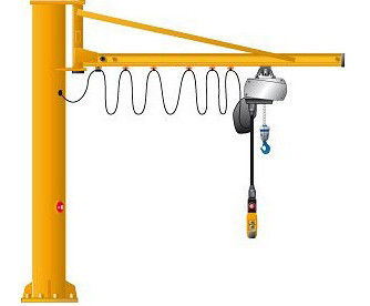 Buy 1 ton Electric Revolving Any Degrees Column Swing Jib Crane For Lifting Cargo at wholesale prices