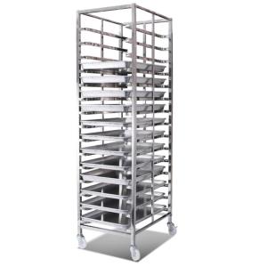 China RK Bakeware China-Z Frame Nesting Stainless Steel Baking Trolley Double Oven Rack For Wholesale Bakeries on sale
