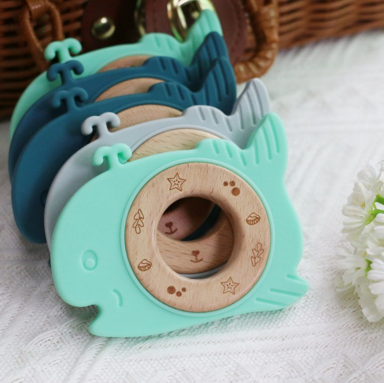 Soothe Sore Gums Silicone Baby Teether Teething Playing Smooth Sheep Whale