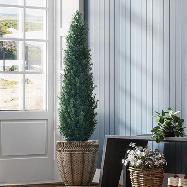 120-200cm Custom Size Artificial Cypress Evergreen In All Seasons Potted Floor Plants