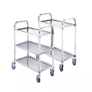 Instrument Trolley Lab Fittings Hospital Use Stainless Steel Trolley