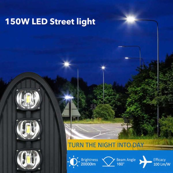 Electric Waterproof LED Street Light with AC85-265V Input Voltage and Long Lifespan