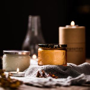 Custom Packaging Dia 7.3cm Frosted Glass Candle Cups