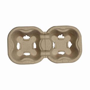 Cup Lids, Cup Holder. White/Nature, Sugarcan Bagasse, Biodegradable and