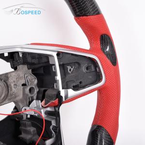 OEM Fashion LED Honda Civic Si Steering Wheel Red Leather 350mm