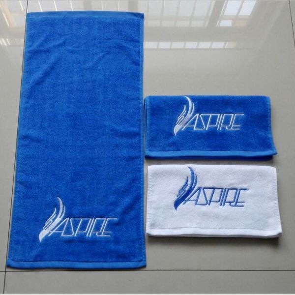Low MOQ fitness towel/ hand towel/ face towel with customized embroidery