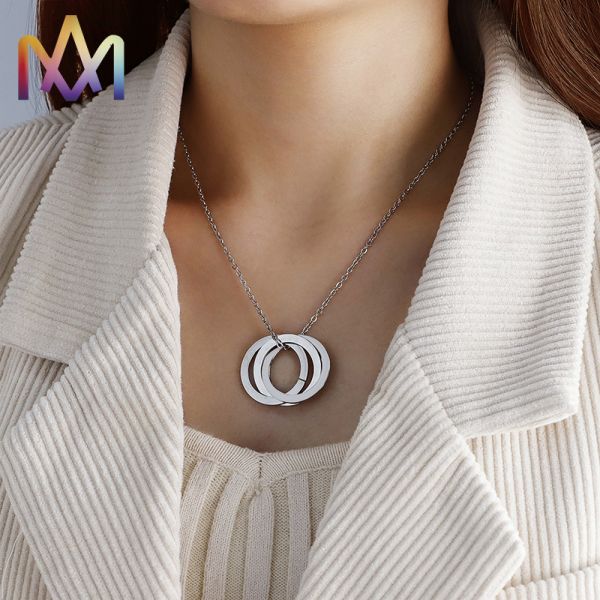 55CM Chain Russian Ring Engraved Name Necklace