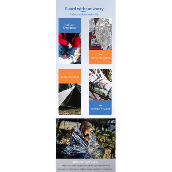 Portable Lightweight Thermal Bivy Sack Waterproof Gear Emergency Sleeping Bag for Outdoor Camping Water Safety Product