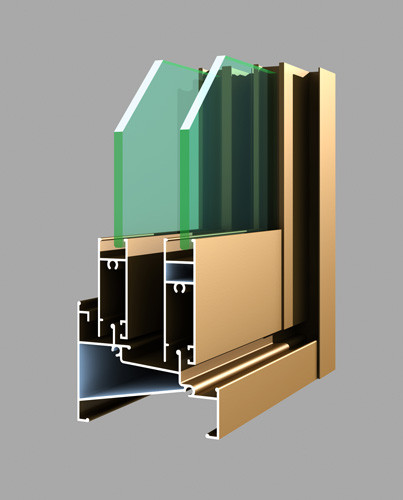 Sliding Glass Aluminium Window Extrusions Eco Friendly ISO9001CE Certificated