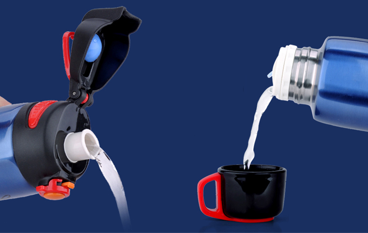 650ml 2019 new fashion Thermos Vacuum Insulated Compact sport Beverage Bottle black