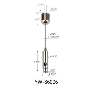 OEM Acoustic Panel Hanging System Up Adjustable 2000mm Length YW86004