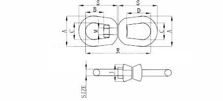 Food Beverage Processing Galvanized Carbon Steel Swivel Chain For Rigging