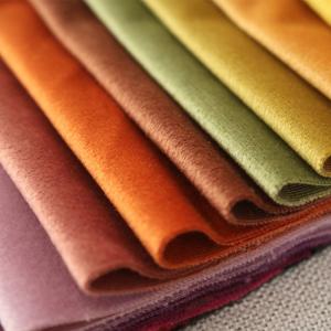 Solid Printed Sofa Velvet Upholstery Fabric For Home Textile