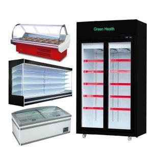 Supermarket Series Refrigerator Beverage Dairy Meat Vegetable Seafood Display