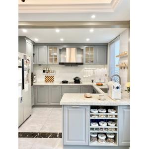 High Quality PVC Laminate Modern Kitchen Cabinet Pantry Cupboard Design