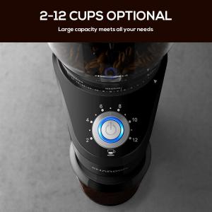 14 Adjustable Conical Burr Coffee Grinder Espresso Extensive Grind Settings