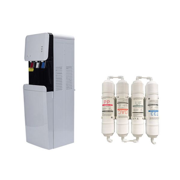 Compressor Cooling Pipeline 3 Taps Water Cooler Dispenser With Inline Filtration System 105L-XGJ 0