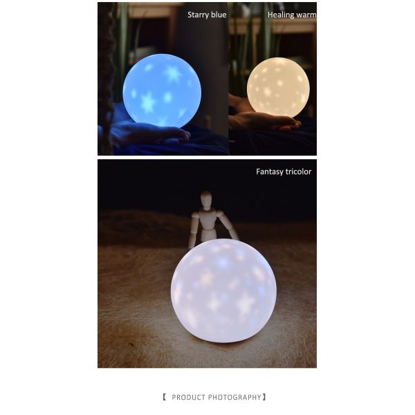 ABS Silicone Night Light Ball Rechargeable with ROHS certificate
