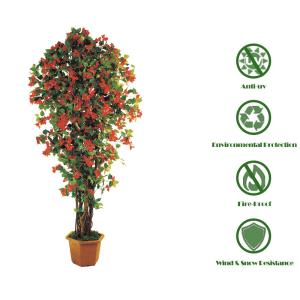 Indoor Real Touch Artificial Flowers Greenery Plant Azalea Tree