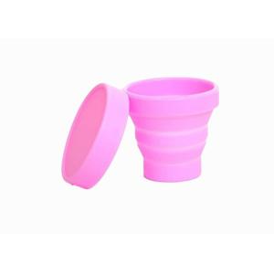 100% Silicone Travel Cup , Retractable Silicone Collapsible Cup With Customized