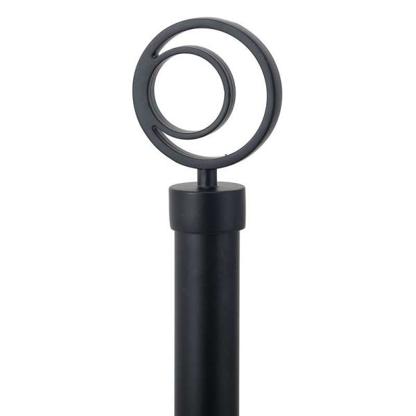 Buy Matte Black 16mm Moon Metal Exquisite Curtain Rod at wholesale prices