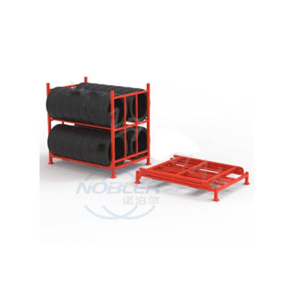 Customized Heavy Duty Stackable Folding Truck Spare Tire Storage Rack For Warehouse