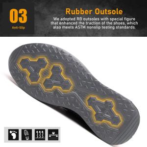 Fabric Uppe Comfortable Safety Shoes Anti Slip Rubber Shoes Lightweight