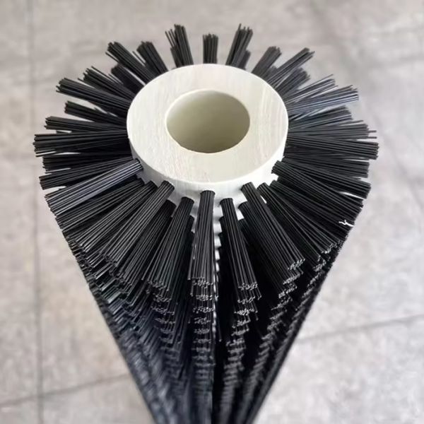 Buy PP Base Material Nylon Cylinder Rotary Cleaning Roller Brush at wholesale prices