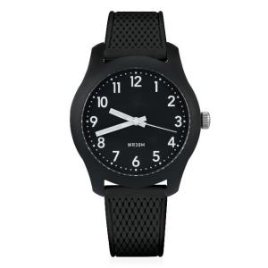 China Black Plastic Quartz Watch 12mm Polyester Minimalism 3ATM Ocean Plastic on sale