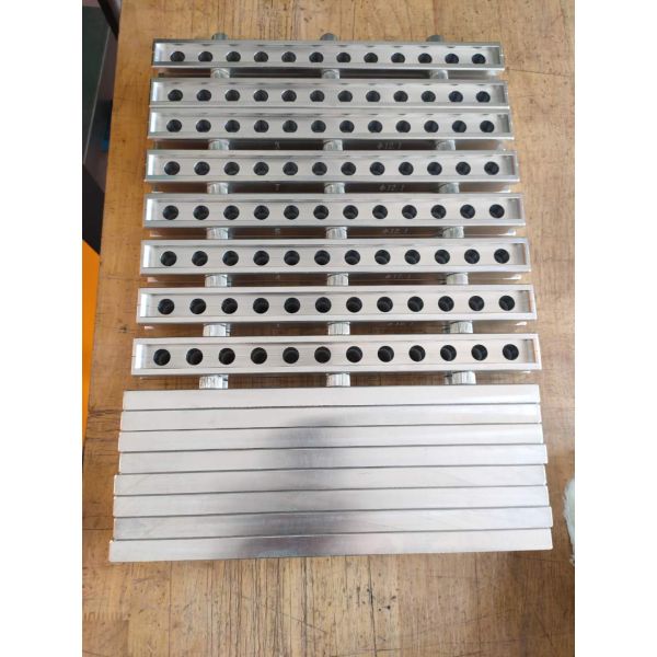 Double Color Ribbed Lipstick Production Line Mold With 12 Holes