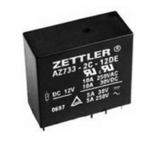 Quality AZ733-2C-12D ZETTLER Electrical Mechanical Relay DPDT 10A 12VDC 650Ohm Through Hole for sale